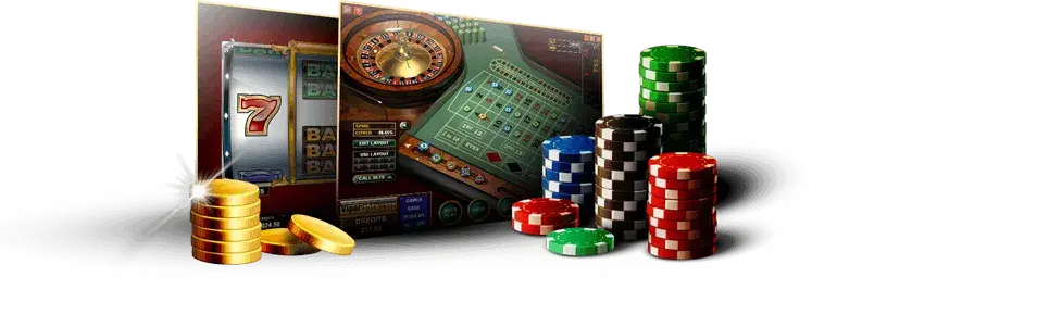 Casino Image with Chips and Coins